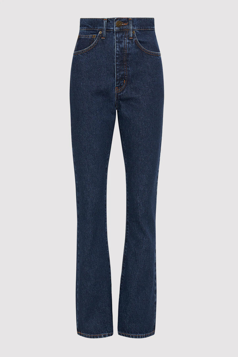 High Waist Crop Flare Jeans- Indigo