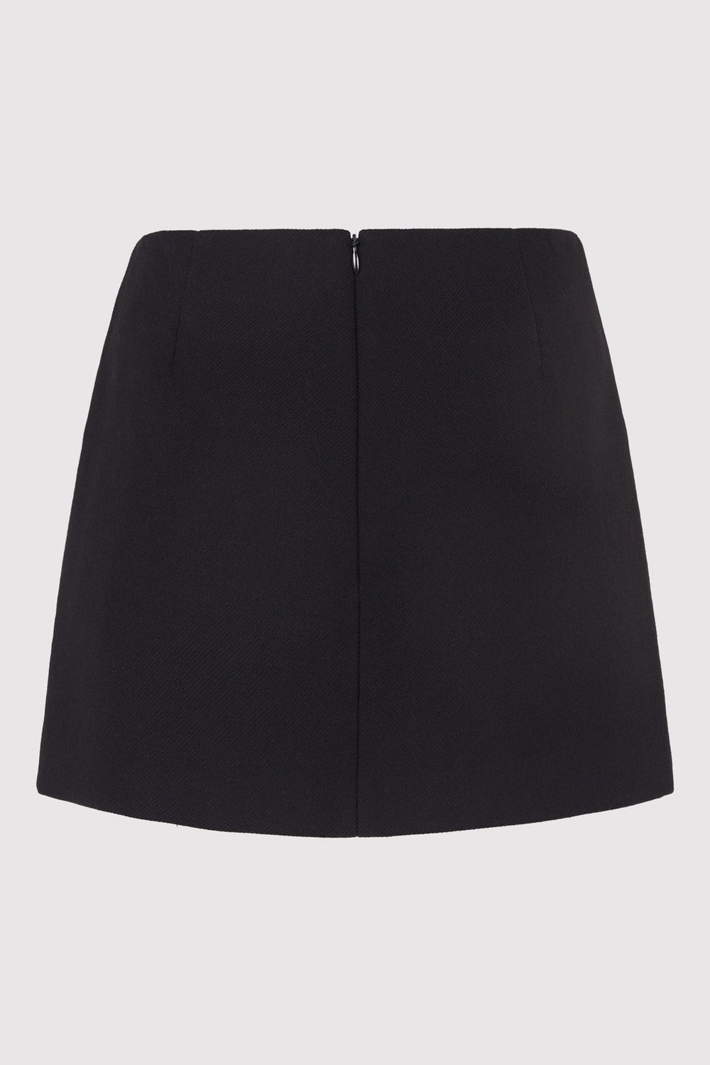 Wool Mini Skirt- Black